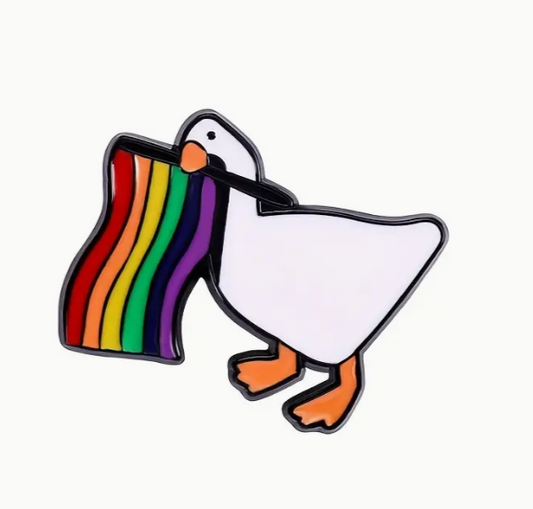 Gay Pride Goose Pin