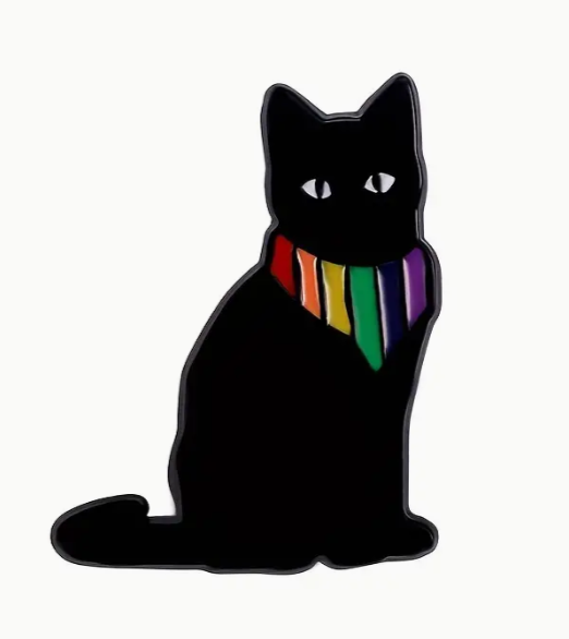 Gay Cat Pride Bandana Pin